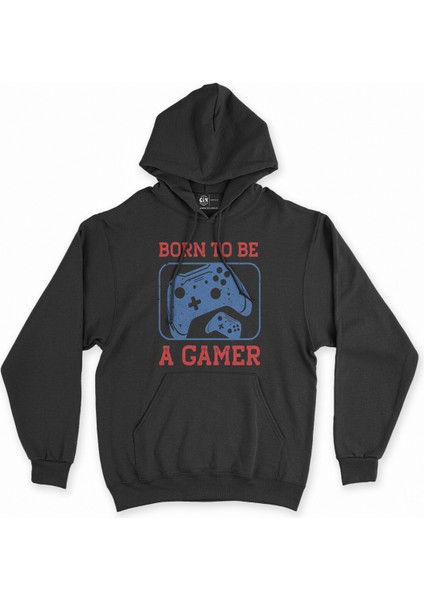 Cix Kırmızı To Be A Gamer Siyah Kapşonlu Sweatshirt Hoodie