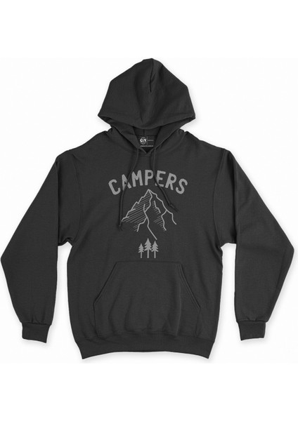 Cix Campers Bag Siyah Kapşonlu Sweatshirt Hoodie