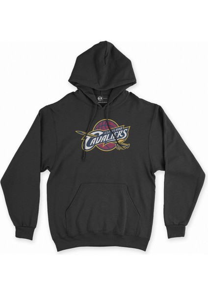 Cix Cleveland Cavaliers Siyah Kapşonlu Sweatshirt Hoodie