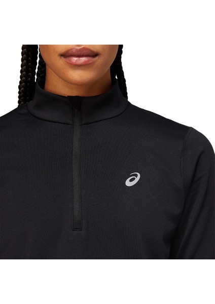 CORE LS 1/2 ZIP WINTER TOP W Siyah Uzun Kollu Tshirt-2012C343-001