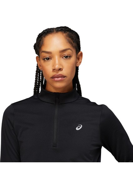 CORE LS 1/2 ZIP WINTER TOP W Siyah Uzun Kollu Tshirt-2012C343-001