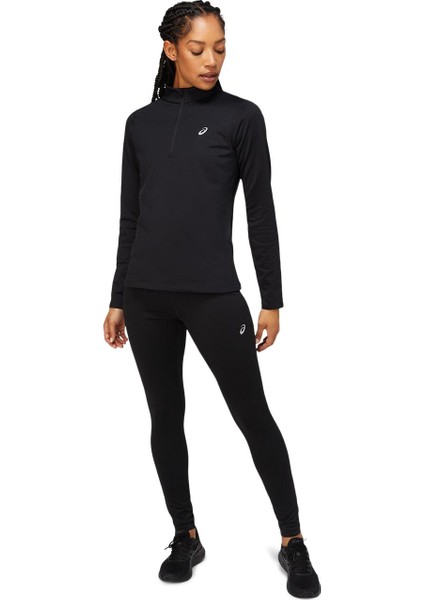 CORE LS 1/2 ZIP WINTER TOP W Siyah Uzun Kollu Tshirt-2012C343-001