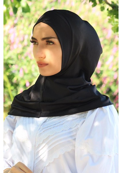 Boyunluklu Bone Siyah - Yeni Model Tesettür Giyim