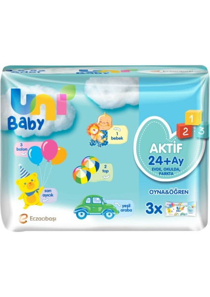 Aktif Oyna Öğren Islak Mendil 3 x 52 Adet