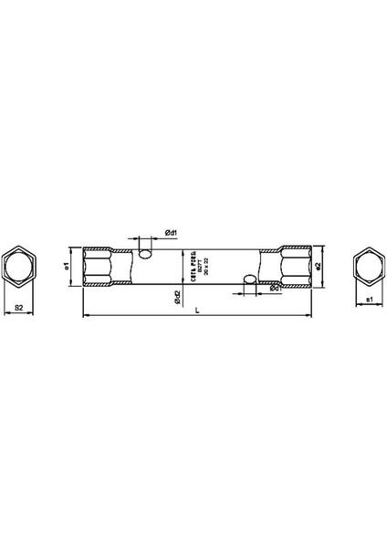Ceta Form 8x9 mm Kovan Iki Ağız Anahtar Boru Tipi