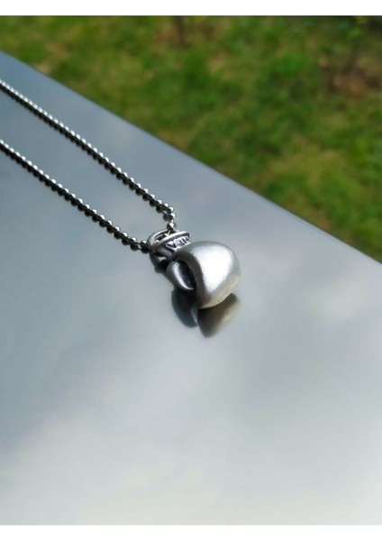 The Collection unisex Gümüş Renk Boks Eldiven Kolye