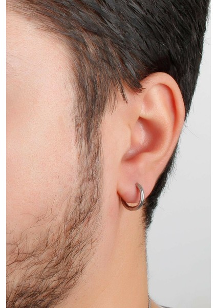 Unisex Cerrahi Çelik Gümüş Renk 12 mm Halka Küpe fiyatları