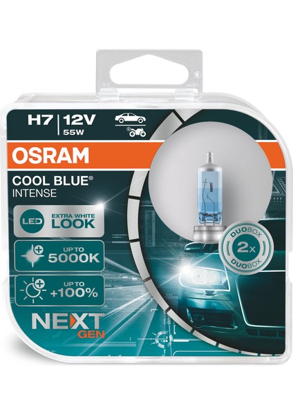 H7 Cool Blue Intense Next Gen 5000K Beyaz Işık 2'li