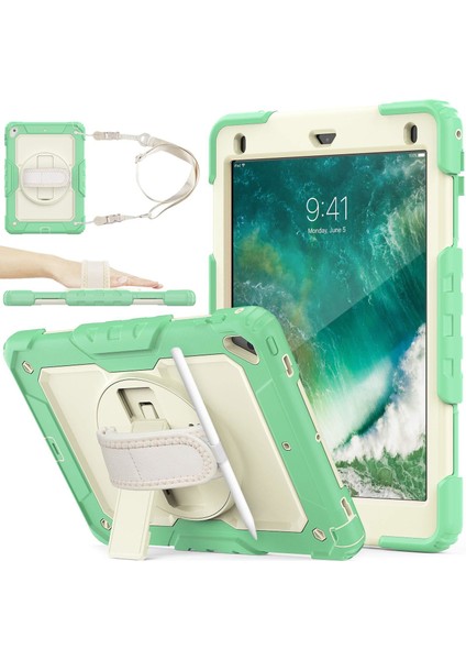 iPad 2017/2018 9.7" Strap,kalemlikli,ekran Korumalı Tablet Kılıfı Darbeyi Savar Askılı 360° Kılıf fiyatları