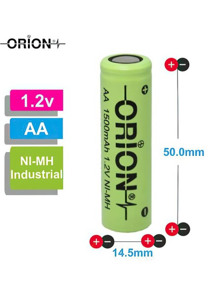 1.2V Ni-Mh AA 1500 mAh Şarj Edilebilir Kalem Pil