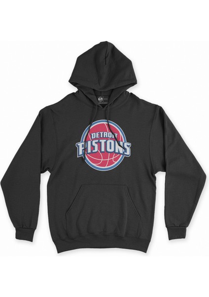 Cix Detroit Pistons Siyah Kapşonlu Sweatshirt Hoodie