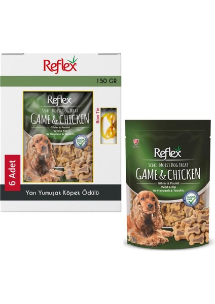 Av Hayvanlı ve Tavuklu Yarı Yumuşak Köpek Ödül Maması 6X150 gr