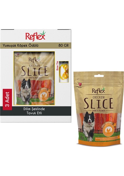 Tavuklu Yumuşak Dilim Köpek Ödülü 3X80 gr