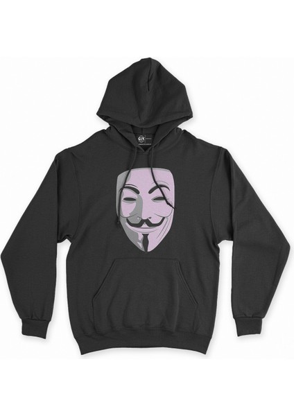 Cix V For Vendetta Siyah Kapşonlu Sweatshirt Hoodie