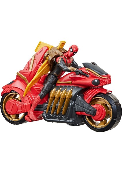 F1110 Spider-Man 15 cm Figür ve Süper Örümcek Motosiklet, +4 Yaş