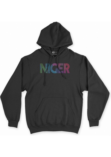 Cix Nijerya Siyah Kapşonlu Sweatshirt Hoodie