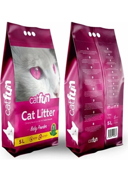 Pudralı Bentonit Doğal Kedi Kumu 5 L.