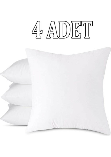 4'lü Kırlent Kılıfı Iç Yastığı 400/500 gr 45 x 45 cm