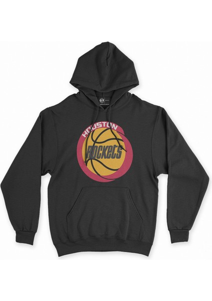 Cix Hong Kong Haritalı ve Bayraklı Siyah Kapşonlu Sweatshirt Hoodie