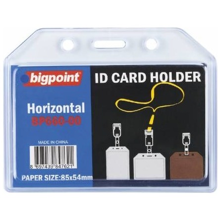 Bigpoint Yatay Şeffaf Kart Kabı 85 x 54 mm 5'li Dayanıklı ve Pratik Tasarım