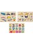 3'lü Süper Set Ahşap Eğitici Öğretici Yapboz Bulmaca Hayvanlar- Sayılar -Araçlar Bultak Ahşap Puzzle 1