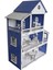 Üç Katlı Ahşap 60'lık Çocuk Oyun Evi Mavi 2