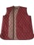 Kadın Ekose Yelek Bordo Büyük Beden 1037 1