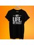 Benim Hayatım Benim Kurallarım Yazılı %100 Pamuk Oversize T-Shirt Büyük Beden Tişört 1