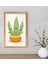 Gift Kaktüs Tasarımlı Dekoratif Retro Ahşap Çerçeveli Tablo-15 1