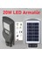 Cata CT-4690 Güneş Enerjili Bahçe Aydınlatma Solar Sokak Lambası 20W Solar Armatür LED Projektör 4