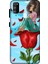 Deste Samsung Galaxy M30S Kılıf Gül ve Kız Baskılı Desenli Silikon Kılıf -8139 1
