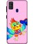 Deste Samsung Galaxy M21 Kılıf Kuş Pembe Baskılı Desenli Silikon Kılıf -8184 1