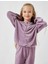 2Kkg17249Ak Bisiklet Yaka NormalKalıp Lila Kız Çocuk Sweatshirt 2