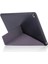 Apple iPad 10.2 2021 (9.Nesil) Kılıf Kalem Bölmeli Tri Folding Smart Standlı Pu Deri Arkası Yumuşak Silikon 360 Tam Koruma Kırmızı 3