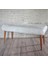 Retro Bench Puf Beyaz Peluş 2
