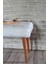 Retro Bench Puf Beyaz Peluş 3