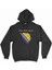 Cix Bosna Hersek Haritalı ve Bayraklı Siyah Kapşonlu Sweatshirt Hoodie 1