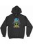 Cix Bıyıklı Alien Siyah Kapşonlu Sweatshirt Hoodie 1