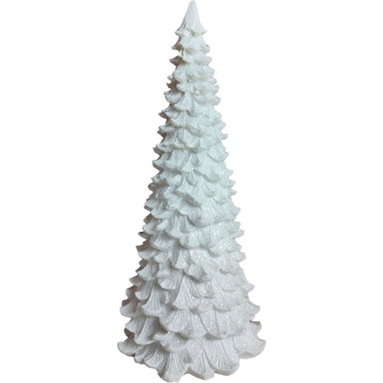 Dolity Noel Ağacı Heykeli Reçine El Sanatları Heykelcik Dolap Dekor Beyaz 15X15X34 cm (Yurt Dışından)