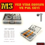 Site Hırdavat - 1140 Parça M3 Ysb Vida Somun ve Pul Seti
