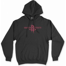 Cix Cix Houston Rockets Siyah Kapşonlu Sweatshirt Hoodie