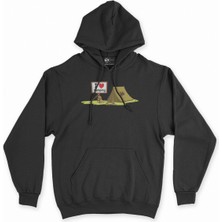 Cix Cix Kırmızı Dont Need Life Siyah Kapşonlu Sweatshirt Hoodie