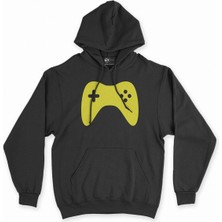 Cix Cix Sarı Joystick Siyah Kapşonlu Sweatshirt Hoodie