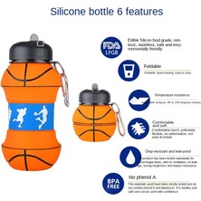 Dake 550ml Basketbol Şeklinde Çocuk Su Matarası - Turuncu (Yurt Dışından)