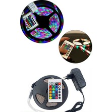 Pratik Mağazam  LED Animasyonlu Tak Çalıştır Kumandalı Trafolu Rgb Şerit Işık