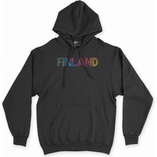 Cix Cix Finlandiya Siyah Kapşonlu Sweatshirt Hoodie