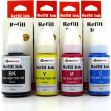 Toner Türk Canon GI-490 / Pixma G1400 / G2400 / G3400 Muadil Set Mürekkep