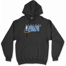 Cix Cix Nba League Pass Siyah Kapşonlu Sweatshirt Hoodie