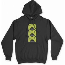 Cix Cix Sarı Own Your Game Siyah Kapşonlu Sweatshirt Hoodie