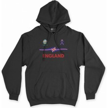 Cix Cix Ingiltere Euro 2020 Siyah Kapşonlu Sweatshirt Hoodie